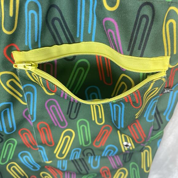 Vintage Tulio Mens Large Paperclip Rainbow Swim Trunks Rare 80s Rainbowcore - Picture 7 of 14
